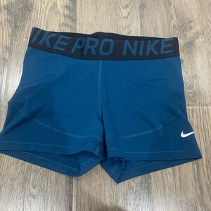 Nike Pro Deep Blue Athletic Compression Shorts